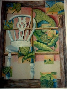 Window to Another World 18 x 24" Pastel Pencil