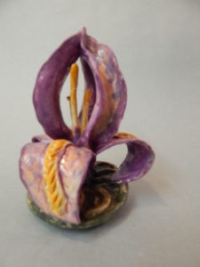 Frosted Iris Ceramic Paper clay mixed-media