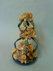 Rose & Orchids petite w/ yellow undertone Ceramic Paper clay mixed-media